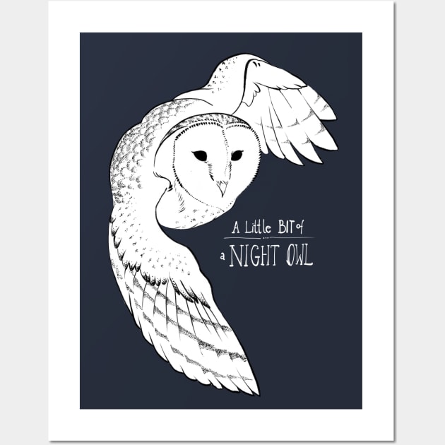 Night Owl - alternative dark version Wall Art by ThunderboltFire